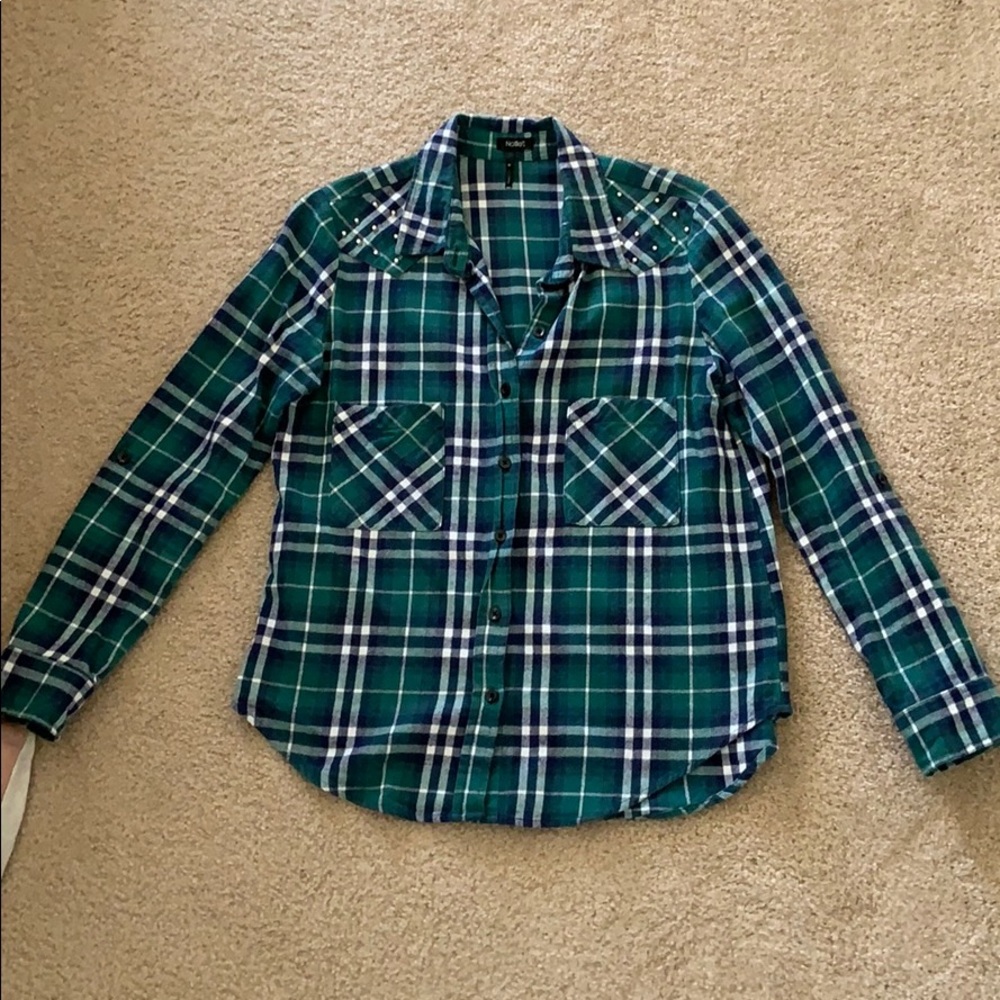 Studded shoulder Flannel